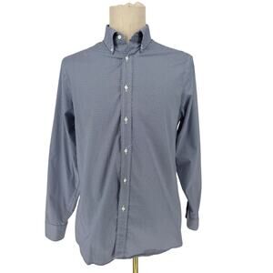 Jos A Bank Geometric Plaid Shirt Men’s 15.5 Tailored Fit Stretch Non-Iron